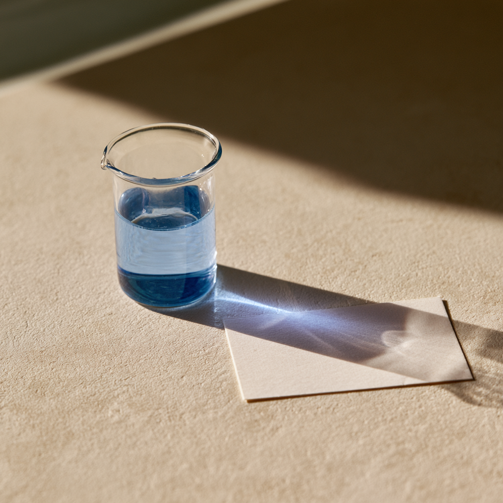 Glass beakers in a quiet laboratory.